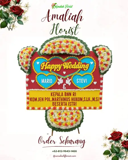 Papan Bunga Pernikahan Ngampon
